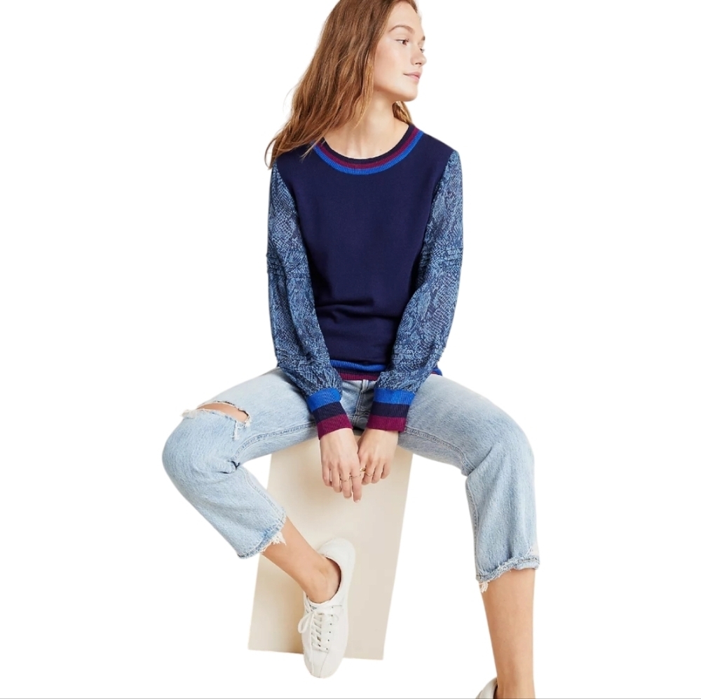 Anthropologie Conditions Apply Knit Pullover Sweater - Women's XS